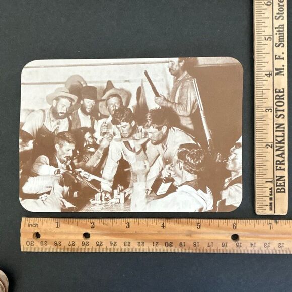 Vtg Western Postcards *Lot of 6* Cowboys Old West Collectors Series Gambling - Picture 3 of 6
